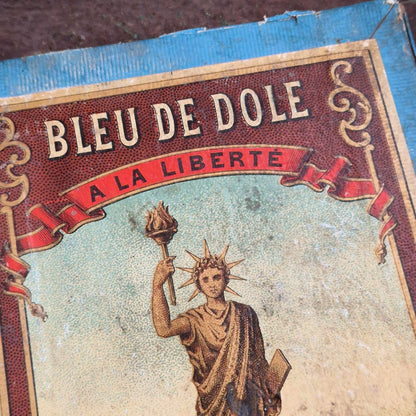 Ancienne boîte de Bleu de Dole « À la Liberté » - Fin XIXe