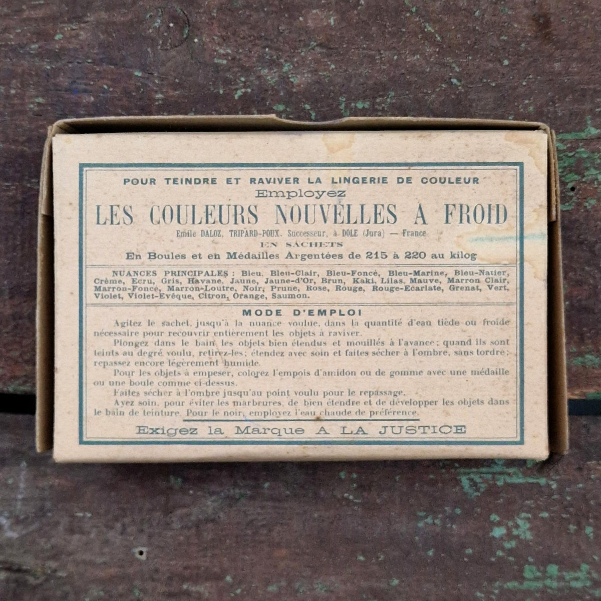 Boîte « Couleurs nouvelles à froid » - Émile Daloz, Dole