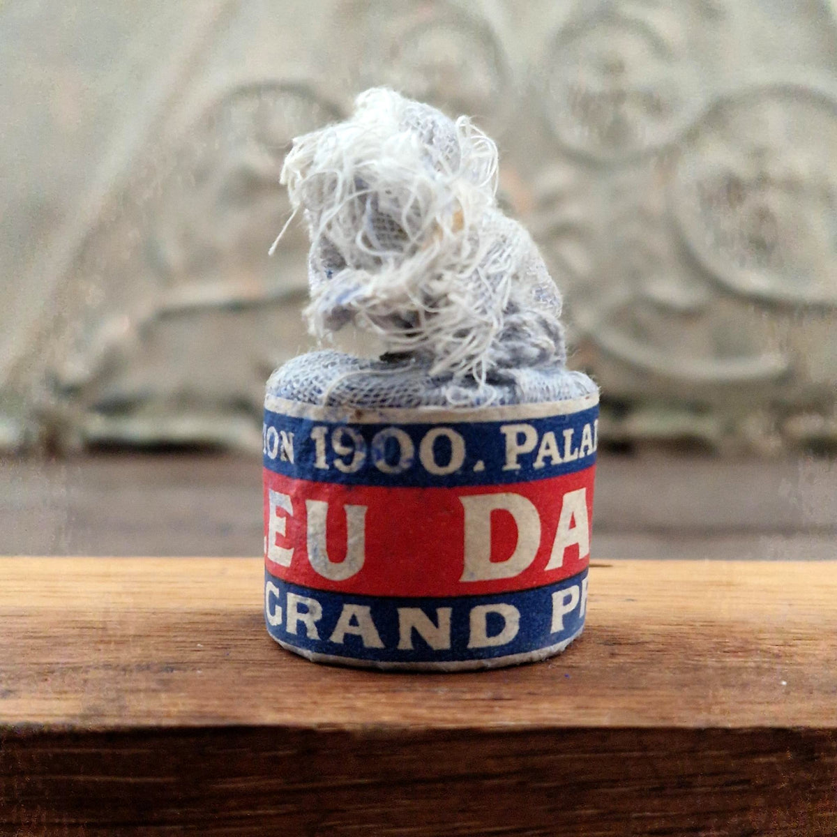 Pochon tissu de Bleu Daloz « Grand Prix » - Vers 1900