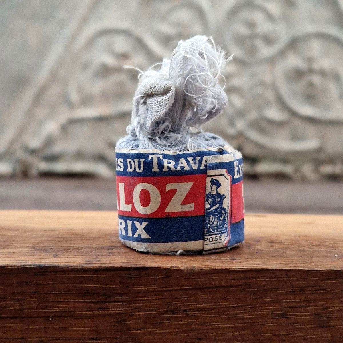 Pochon tissu de Bleu Daloz « Grand Prix » - Vers 1900
