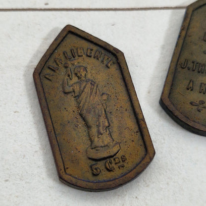 Anciennes plaquettes « Bleu de Dole - À la Liberté » - Fin XIXe