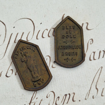 Anciennes plaquettes « Bleu de Dole - À la Liberté » - Fin XIXe
