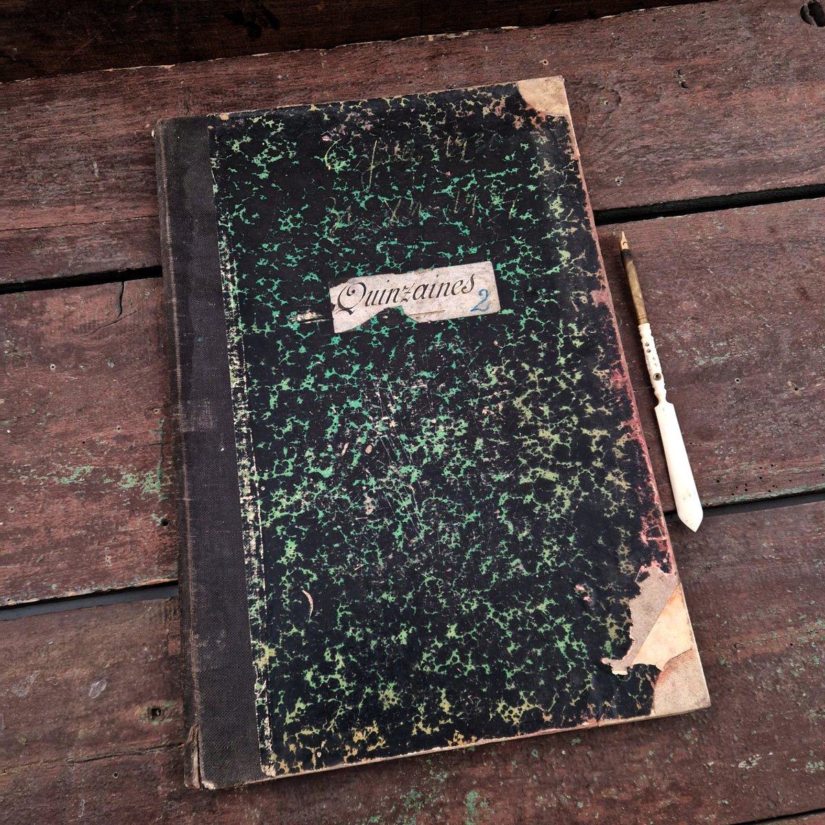 Ancien registre manuscrit « Quinzaines 2 » -  Vers 1930