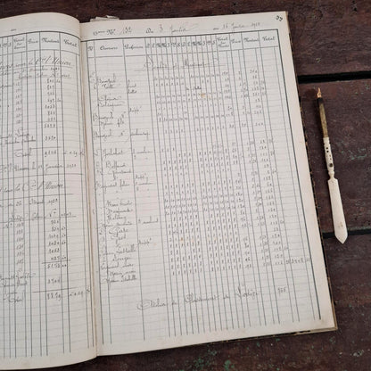 Ancien registre manuscrit « Quinzaines 2 » -  Vers 1930