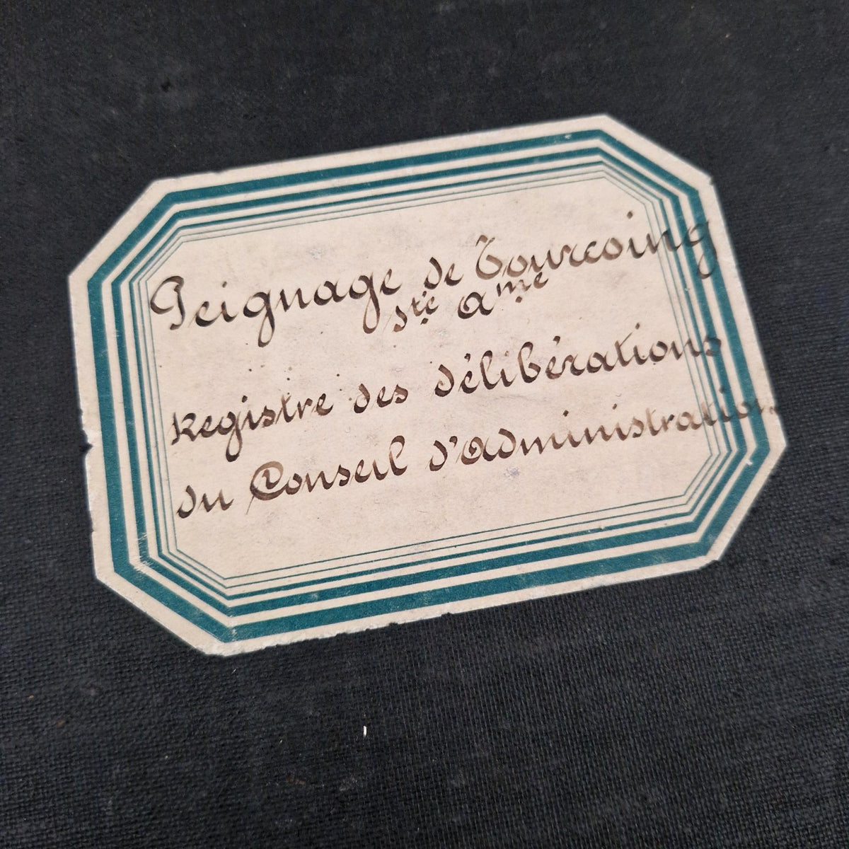 Ancien registre - Industrie lainière - 316 pages manuscrites