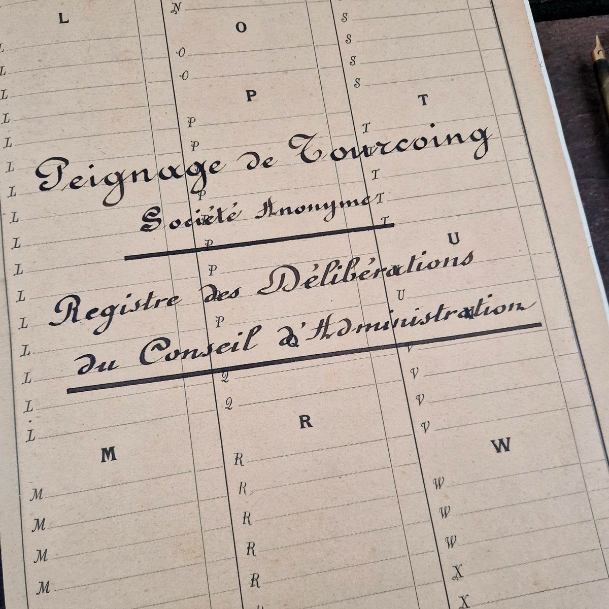 Ancien registre - Industrie lainière - 316 pages manuscrites