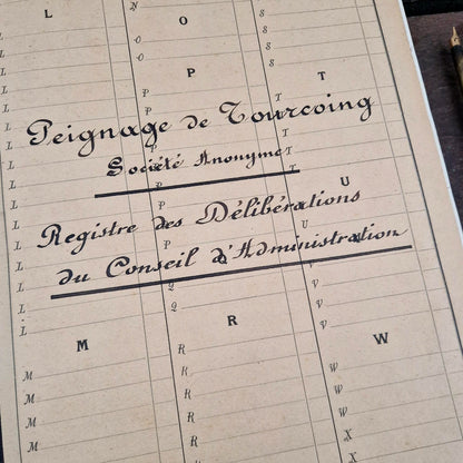 Ancien registre - Industrie lainière - 316 pages manuscrites