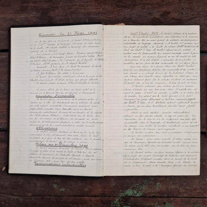 Ancien registre - Industrie lainière - 316 pages manuscrites