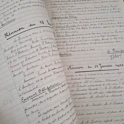 Ancien registre - Industrie lainière - 316 pages manuscrites