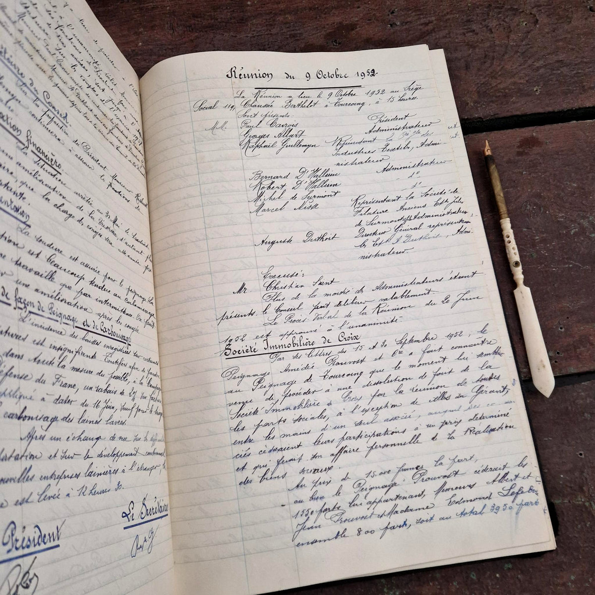 Ancien registre - Industrie lainière - 316 pages manuscrites