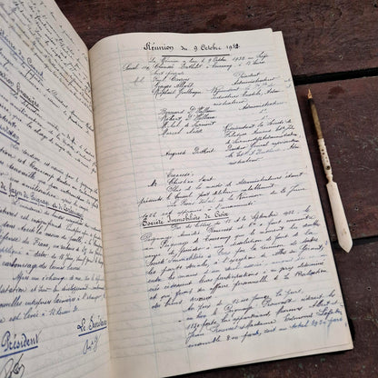 Ancien registre - Industrie lainière - 316 pages manuscrites