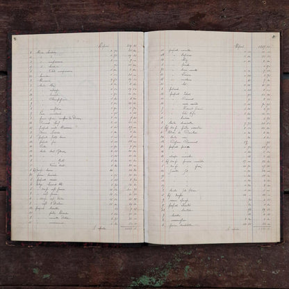 Handwritten grocery ledger - 1935