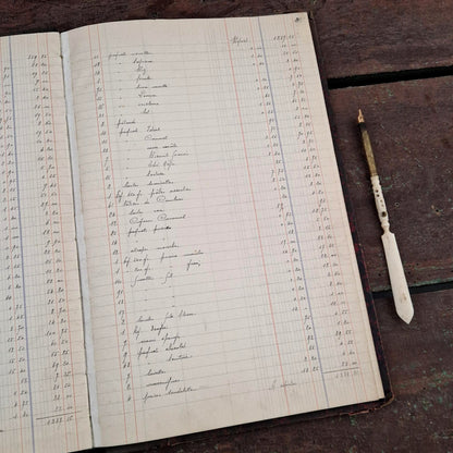 Handwritten grocery ledger - 1935