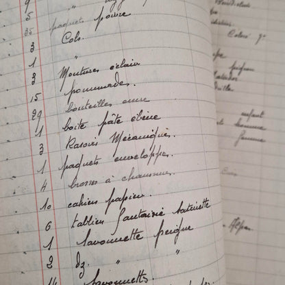 Handwritten grocery ledger - 1935
