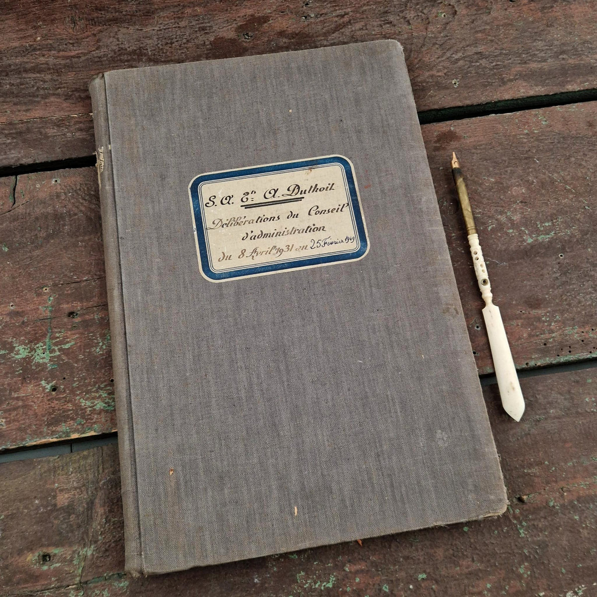 Ancien registre manuscrit de délibérations - Vers 1931