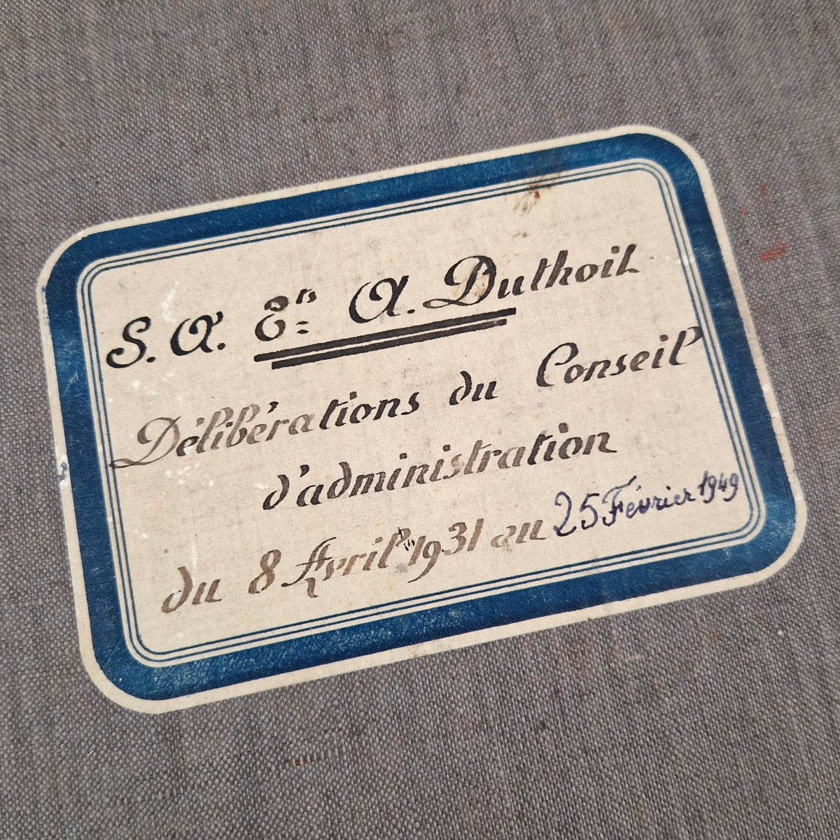 Ancien registre manuscrit de délibérations - Vers 1931