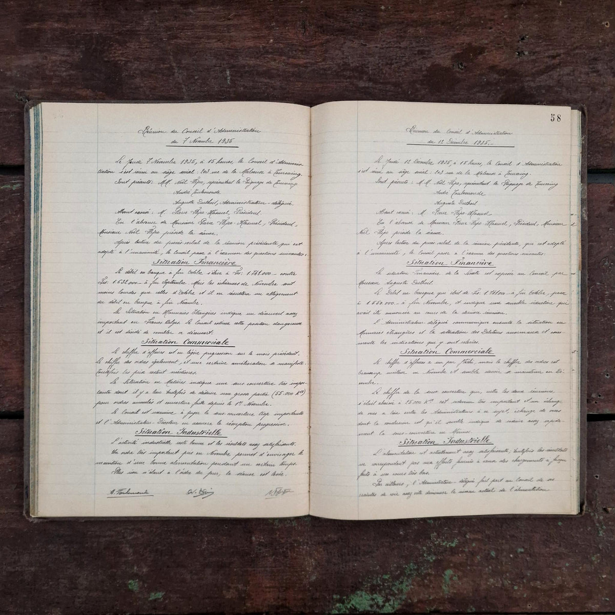 Ancien registre manuscrit de délibérations - Vers 1931