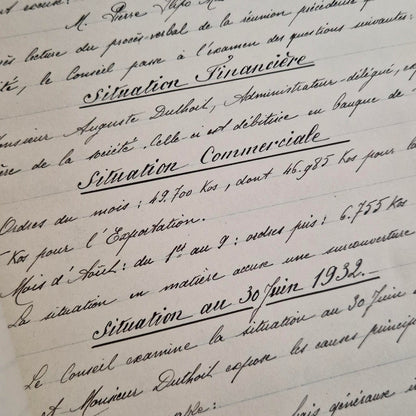 Ancien registre manuscrit de délibérations - Vers 1931