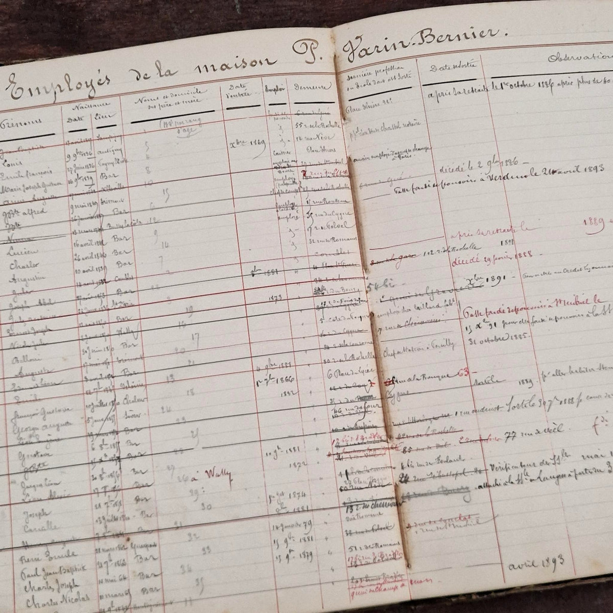 Ancien manuel bancaire manuscrit - fin XIXe