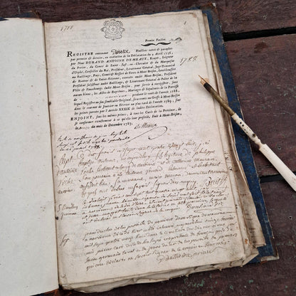 Superbe registre manuscrit XVIIIe -  1788 - 162 pages