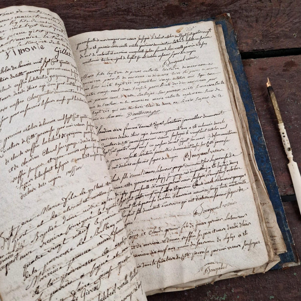 Superbe registre manuscrit XVIIIe -  1788 - 162 pages