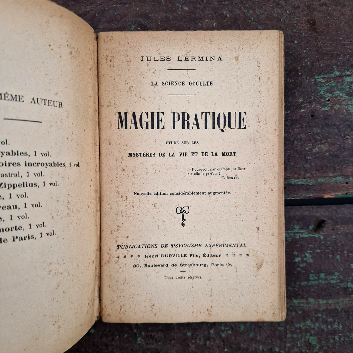 Ancien ouvrage d’occultisme « Magie pratique » - 1910