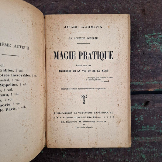 Ancien ouvrage d’occultisme « Magie pratique » - 1910