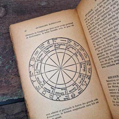 Ancien livre « Dictionnaire élémentaire de Chiromancie »