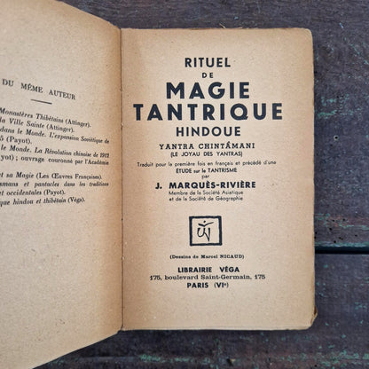 Antique book "Tantric Magic Ritual" - 1939