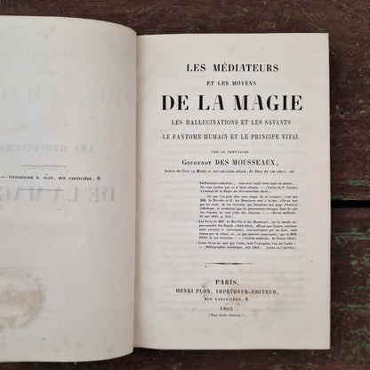Antique book "Mediators and the Means of Magic" - 1863