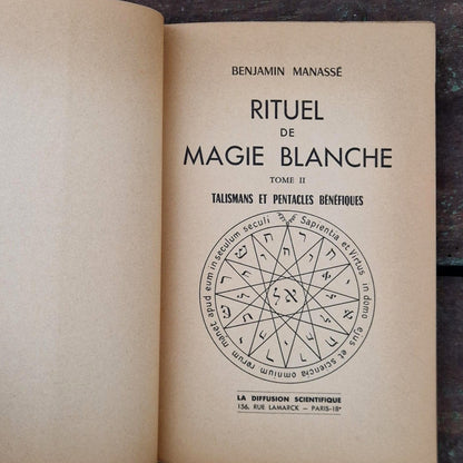 "White Magic Ritual" & pentacles on parchment