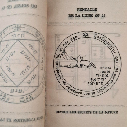 "White Magic Ritual" & pentacles on parchment