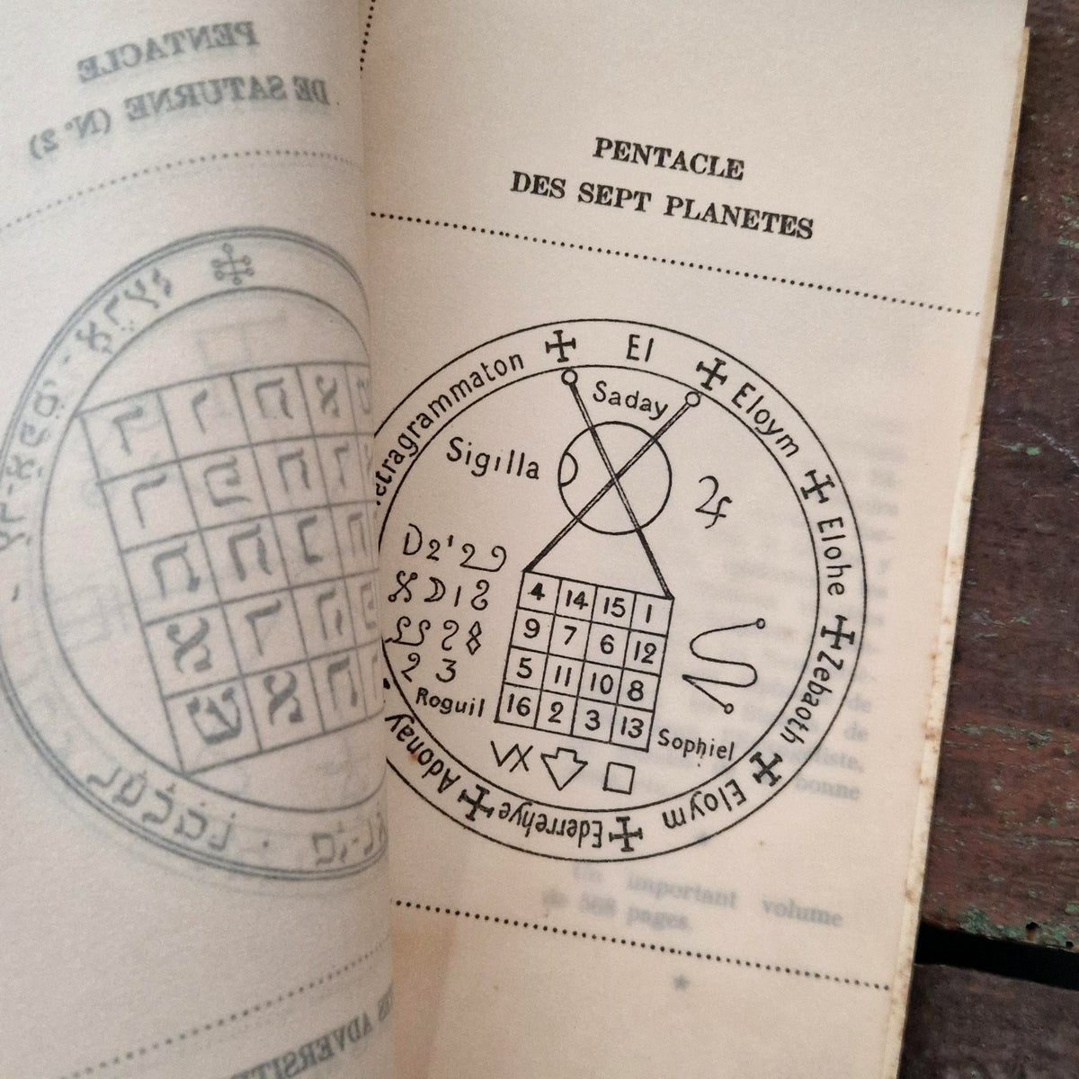 "White Magic Ritual" & pentacles on parchment
