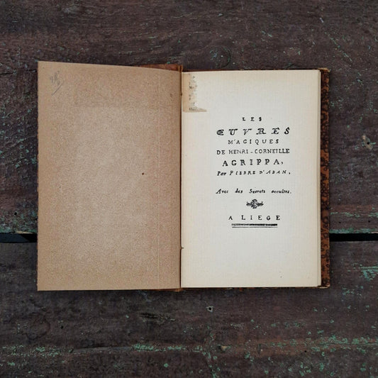 Rare grimoire « Les Œuvres magiques de Henri-Corneille Agrippa »