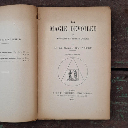 Ancien livre ésotérique « La Magie dévoilée » - 1907