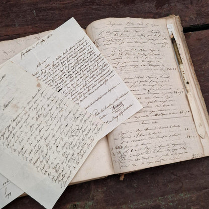Livre de comptes manuscrit -  Fin XVIIIe / Début XIXe