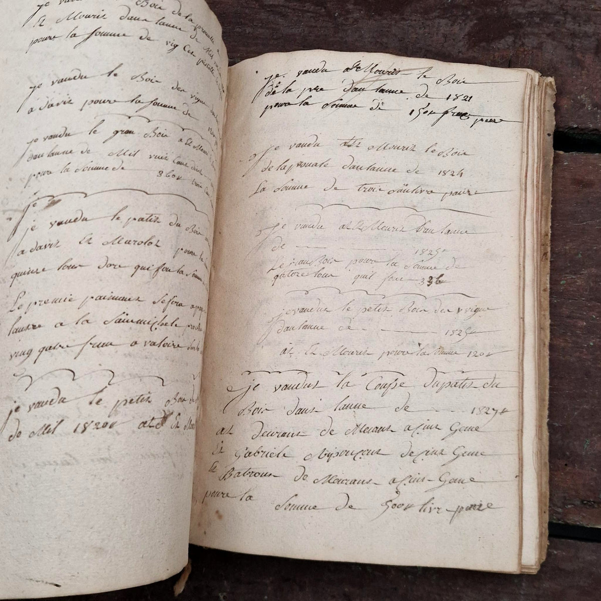 Livre de comptes manuscrit -  Fin XVIIIe / Début XIXe