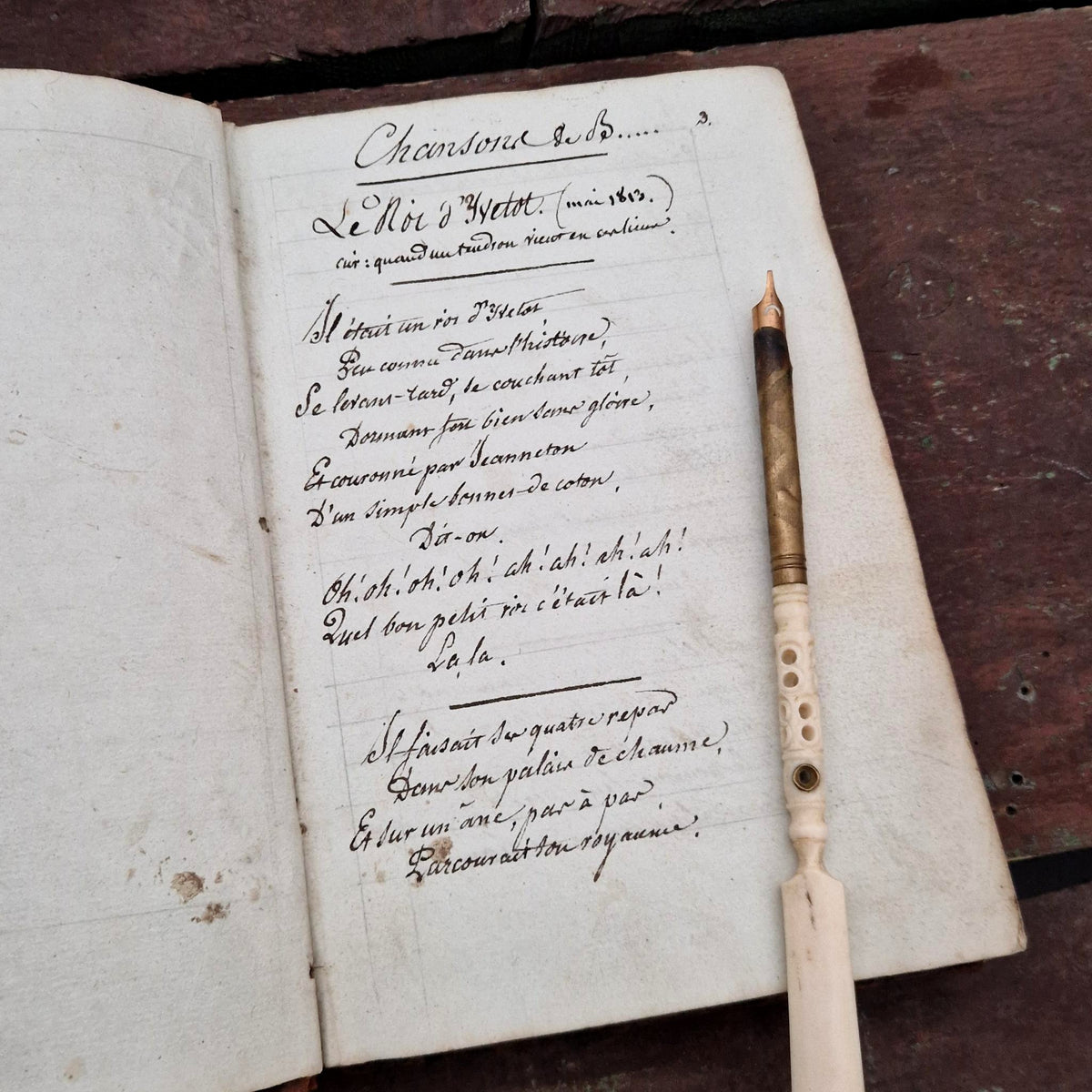 Recueil manuscrit « Chansons de Béranger » - Vers 1813