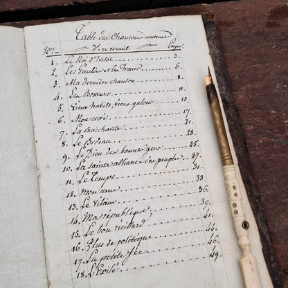 Recueil manuscrit « Chansons de Béranger » - Vers 1813