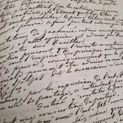 Cours de droit civil manuscrit - 1851 / 1852 - 620 pages