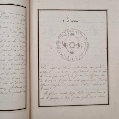 Cahier manuscrit d’astronomie « Mécanisme de la sphère » - 1831