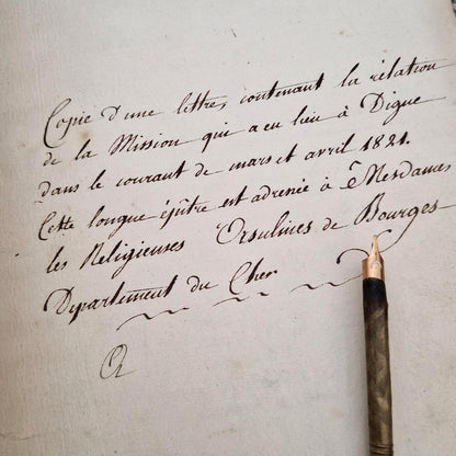 Récit religieux « Relation de la Mission de Digne » - XIXe - 50p