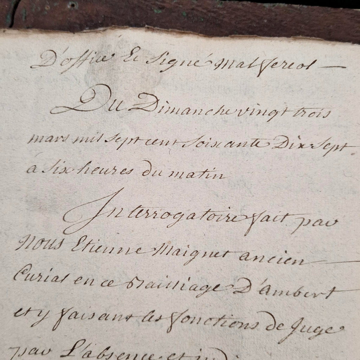 Ancien dossier manuscrit - XVIIIe (1777) - 160 pages