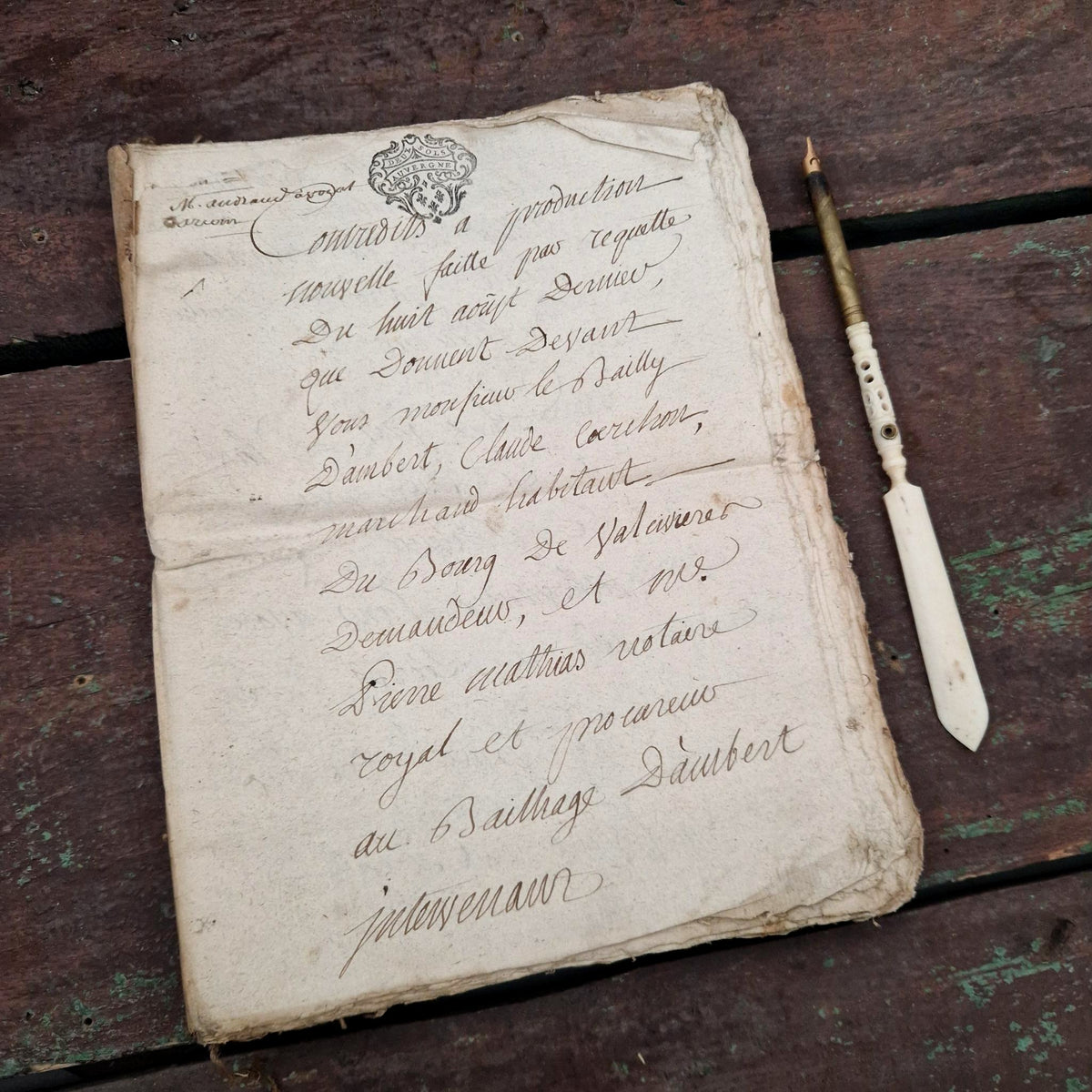 Ancien dossier manuscrit  - XVIIIe siècle - 60 pages