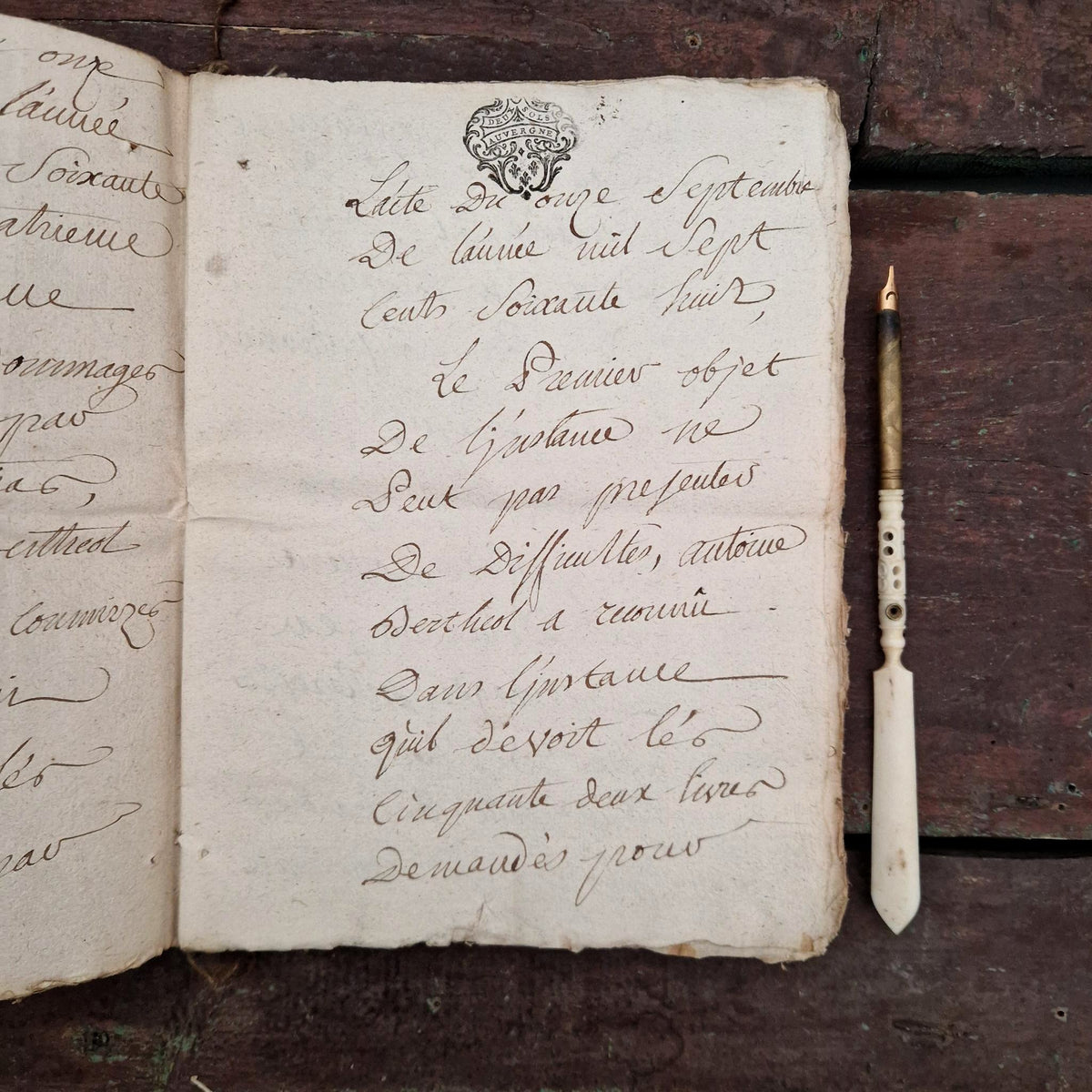Ancien dossier manuscrit  - XVIIIe siècle - 60 pages