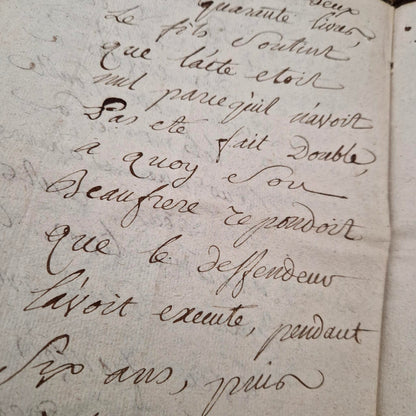 Ancien dossier manuscrit  - XVIIIe siècle - 60 pages