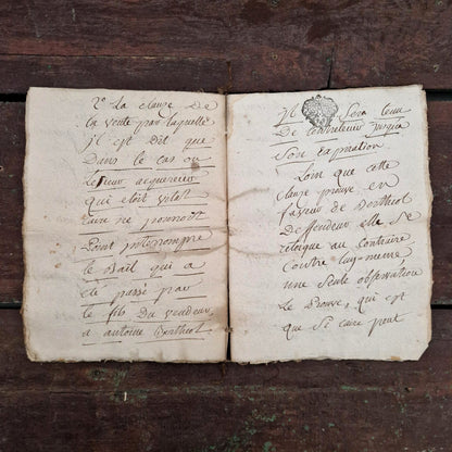 Ancien dossier manuscrit  - XVIIIe siècle - 60 pages