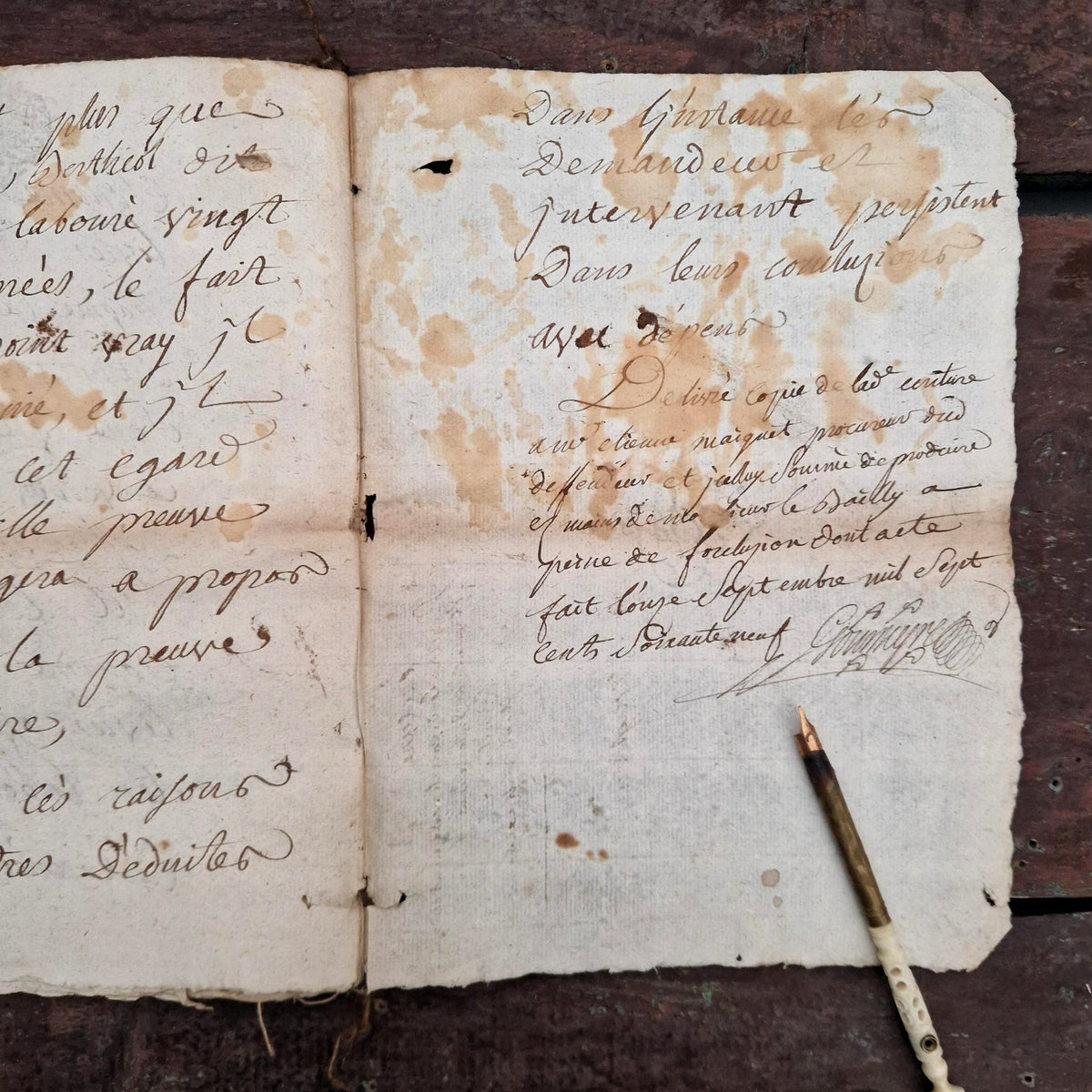 Ancien dossier manuscrit  - XVIIIe siècle - 60 pages