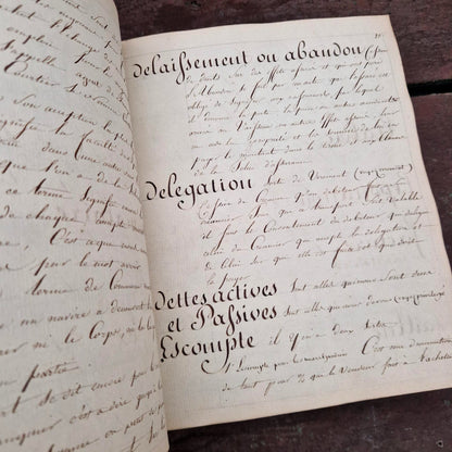 Cours de commerce manuscrit - An XIII (1805) - 350 pages