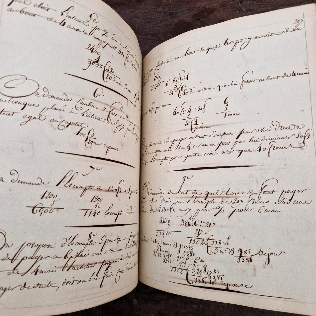 Cours de commerce manuscrit - An XIII (1805) - 350 pages